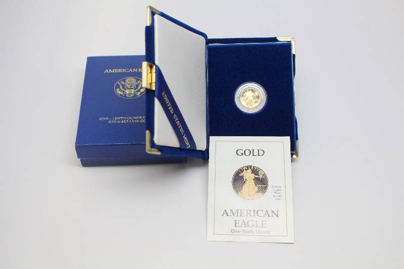 1989 110 Gold American Eagle with Box and COA