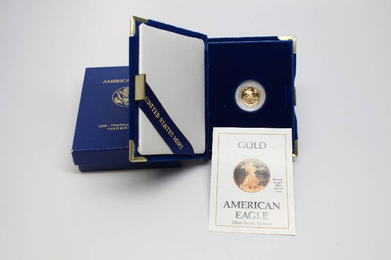 1990 110 Gold American Eagle With Box and COA