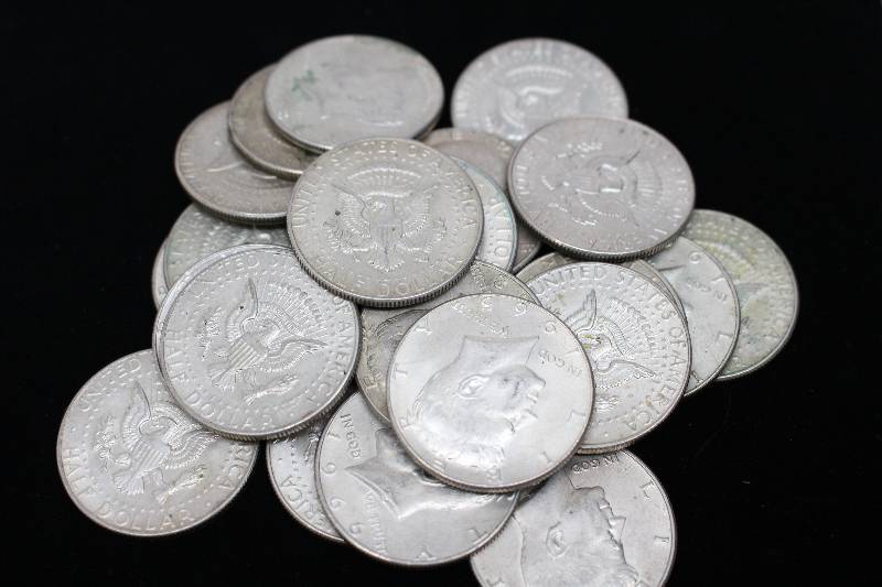 (23) Clad Silver Kennedy Half Dollars (1965-1969)
