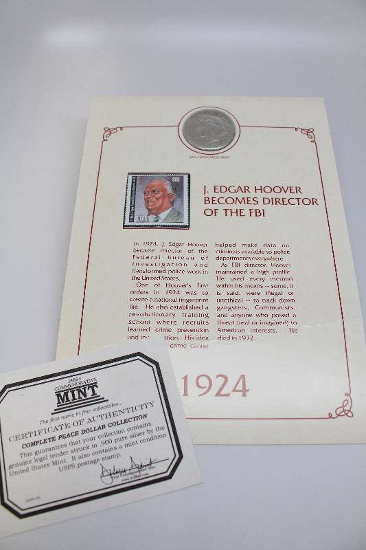 1924-S Peace Silver Dollar & Stamp Commemorative Book Collection
