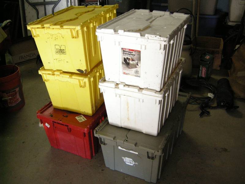 6 Storage Containers with Butterfly Lids