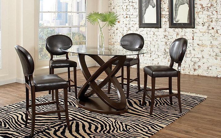 Daphne Dark Brown Vinyl Counte Dark Brown - Set of 2