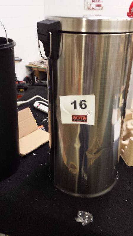 Stainless Steel Round Trashcans Set of 2