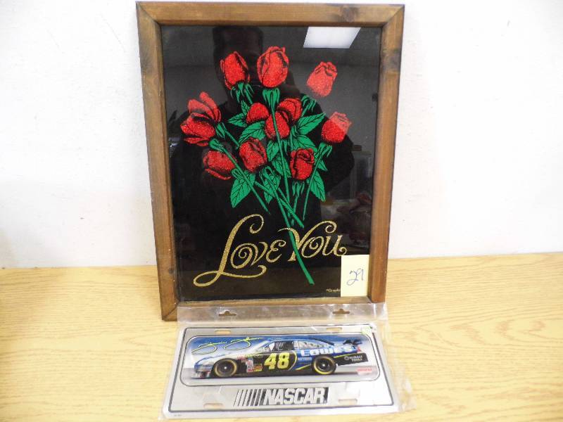 Rose Picture, Nascar License Plate