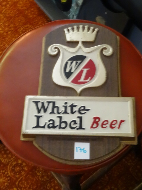 lot 176 image: White Label Beer Sign