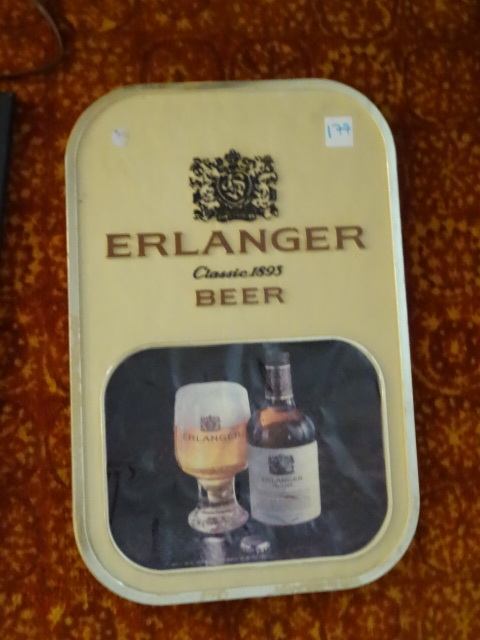 lot 177 image: Erlanger Beer Sign
