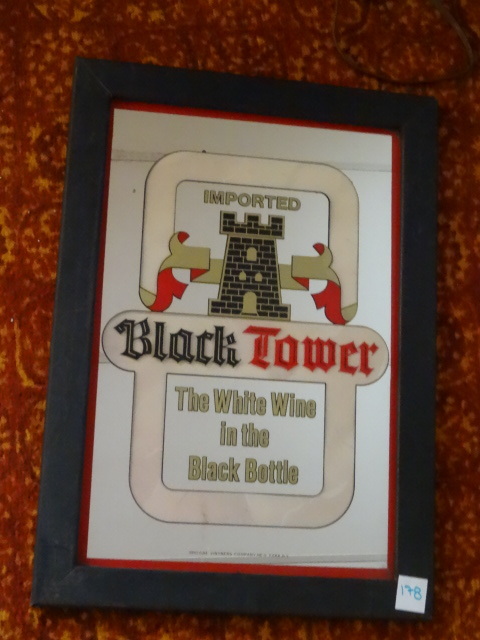 lot 178 image: Black Tower Wine Mirror