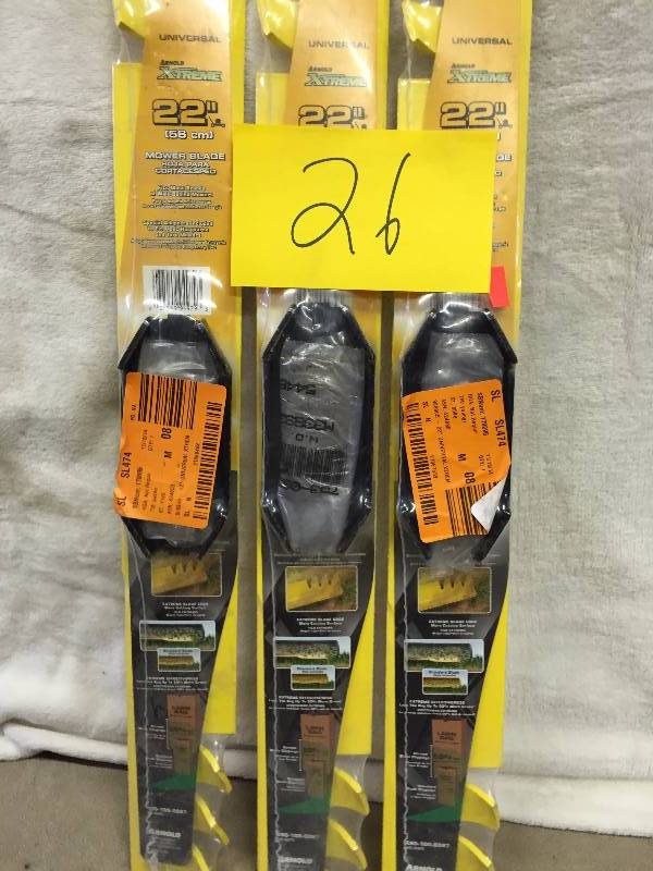 Lot of  3 - 22 Mower Blades New