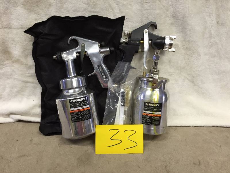 Lot of 2 Husky Siphon Feed Spray Guns