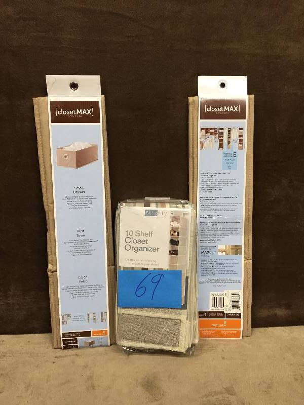 Lot of Closetmaid Storage units New
