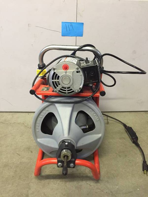 Ridgid K400 Drum Machine Drain Cleaner works