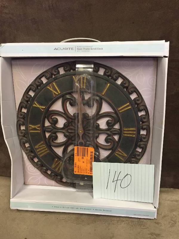 Accurite Open Frame Scroll Clock New