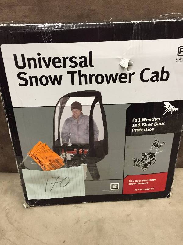 Universal Snow Thrower Cab New