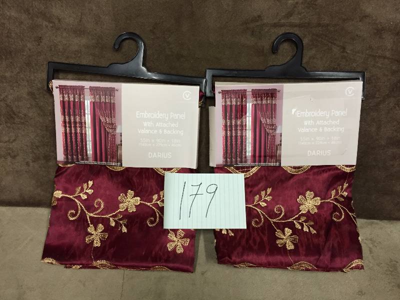Set of 2- Embroidery Panels with Attached Balance New