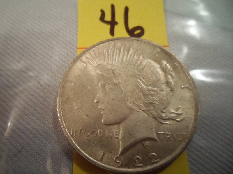 1922 Peace Silver Dollar Coin