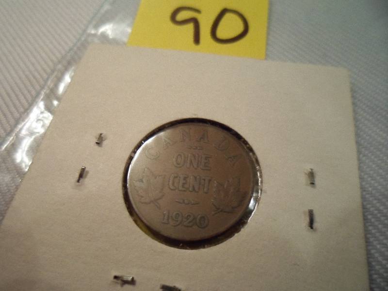 1920 Canadian 1 Cent Coin