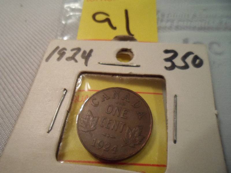 1924 Canadian 1 Cent Coin