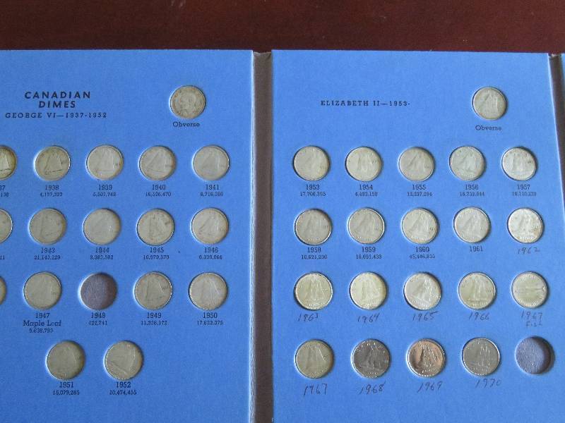 Canadian Dime Collection
