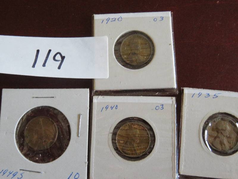 Lot of (10) Wheat Pennies