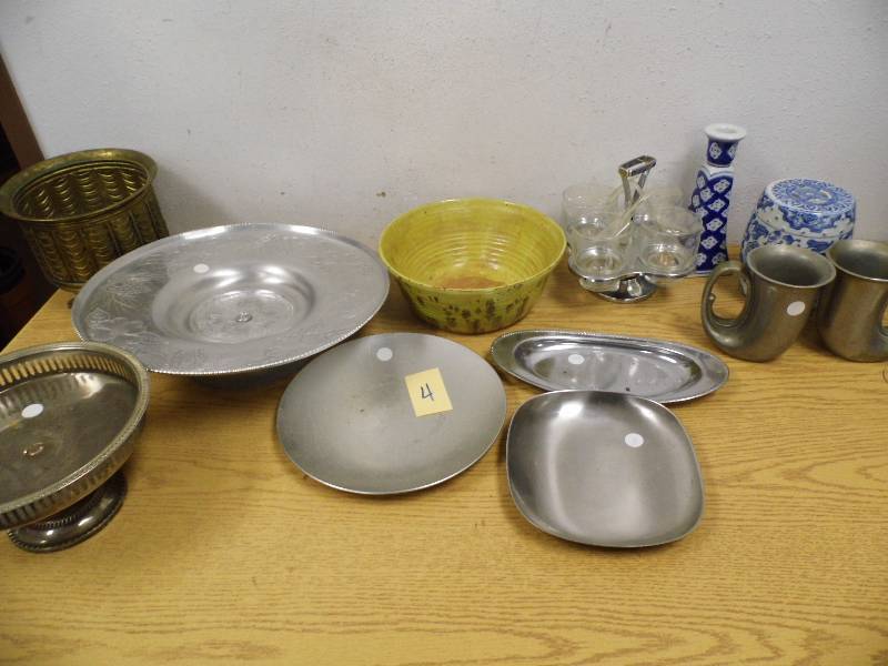 Metal Dishes & Pottery