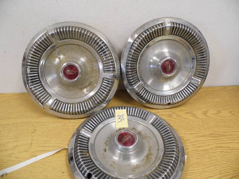 3 Ford Hubcaps