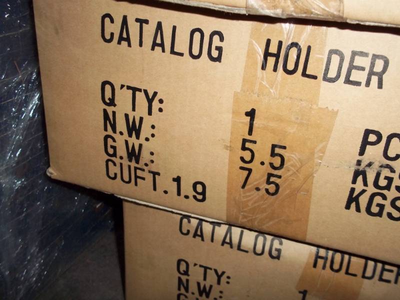 Catalog Holder New in box, first photo for display only