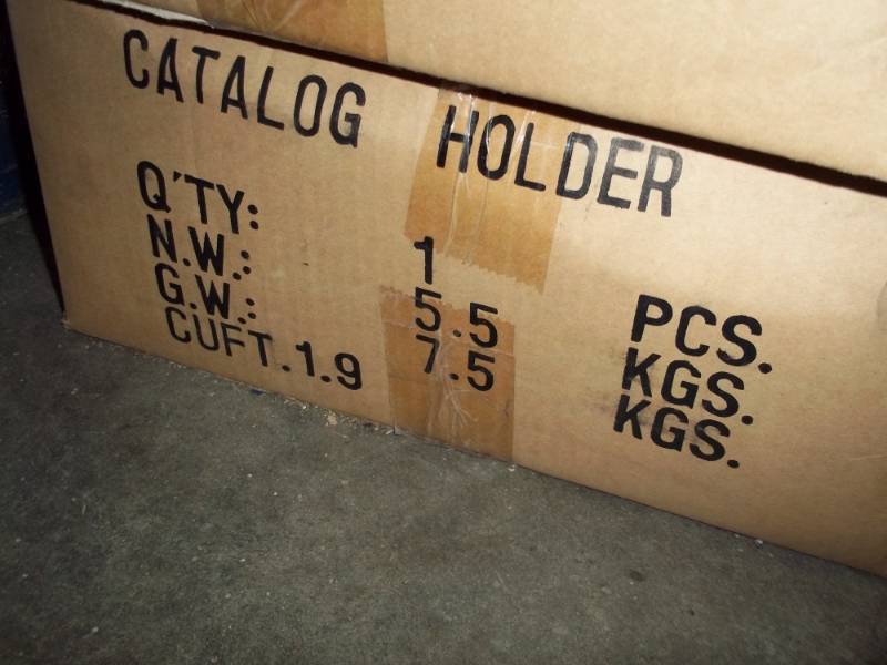 Catalog Holder New in box, first photo for display only