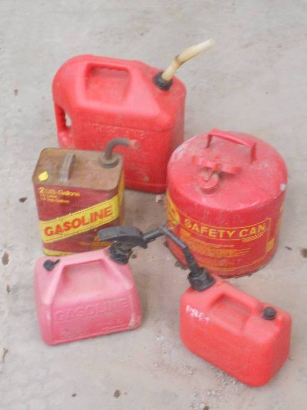 Lot Of (5) Gas Cans ...