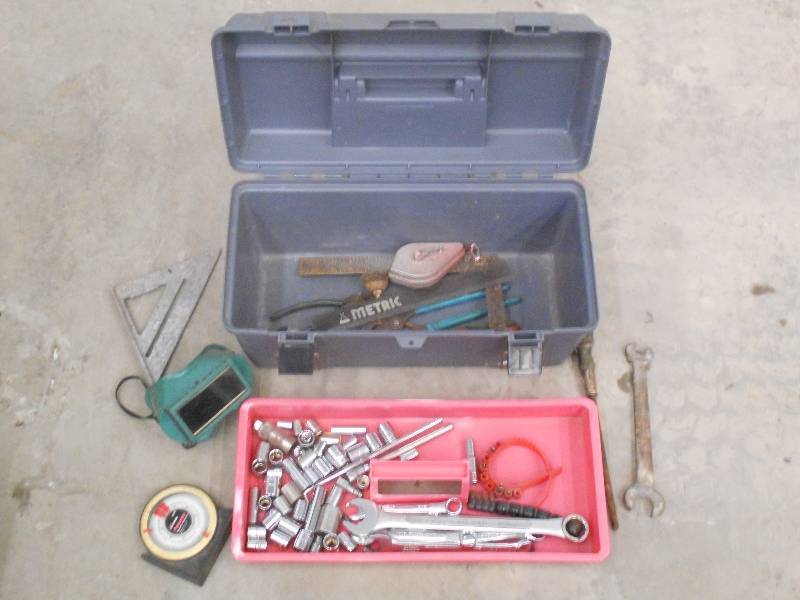 Plastic Toolbox Full Of Misc Hand T...