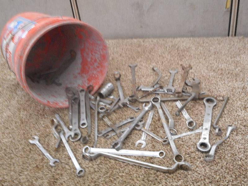 Bucket Of Misc Wrenches ...