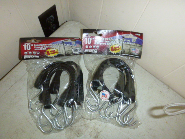 2 Packs of Industrial EPDM Rubber Tarp Straps