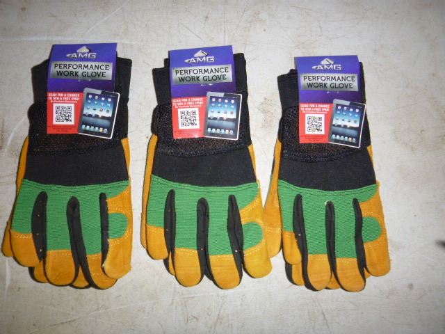 3 Pair of AMG Performance Work Gloves