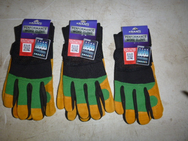 3 Pair of AMG Performance Work Gloves