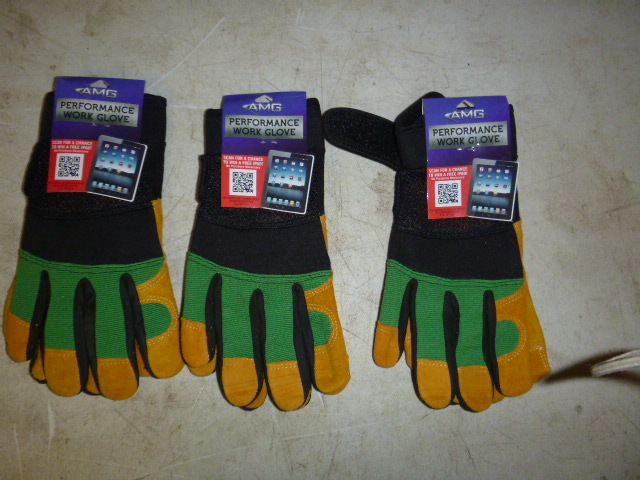 3 Pair of AMG Performance Work Gloves