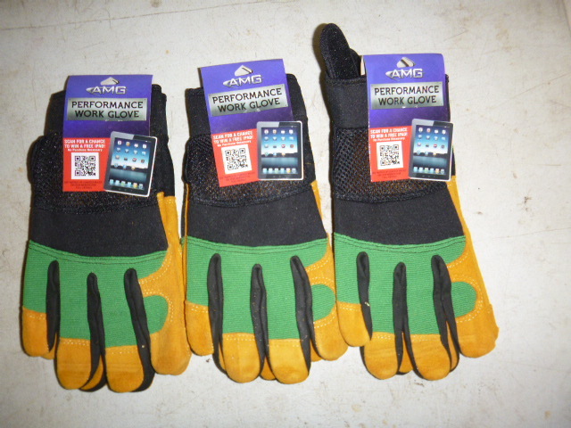 3 Pair of AMG Performance Work Gloves