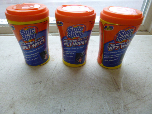 3 Containers of Spic and Span Wet Wipes