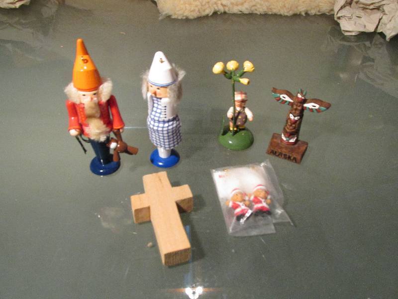 Lot of small figures and Santa earr...