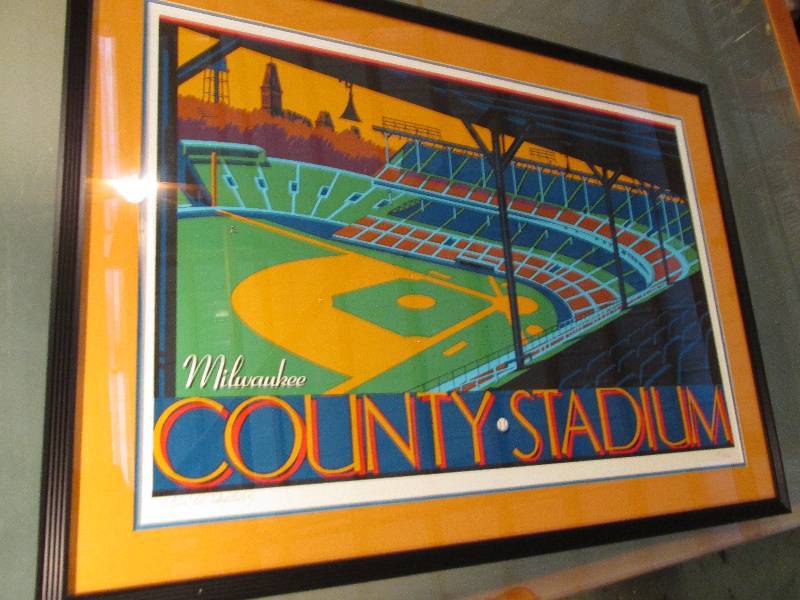 Milwaukee County Stadium hand signe...