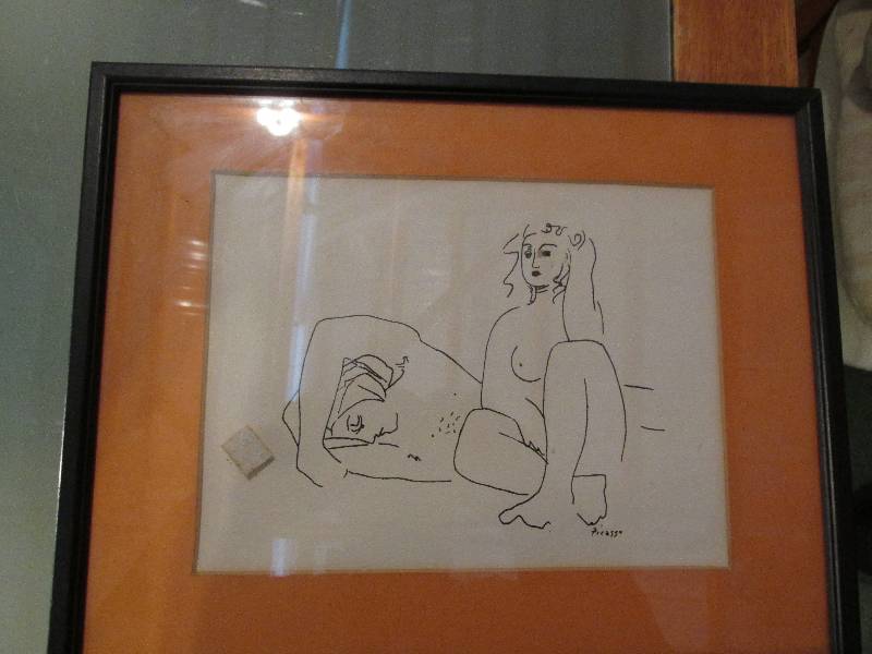 Framed Picasso drawing...