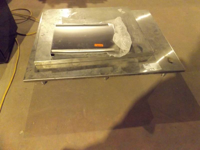 4 stainless steel pieces, 1-46W x 36D x 7H wlegs, 1-36 W x 30D, 2-Saturn deep fryer covers