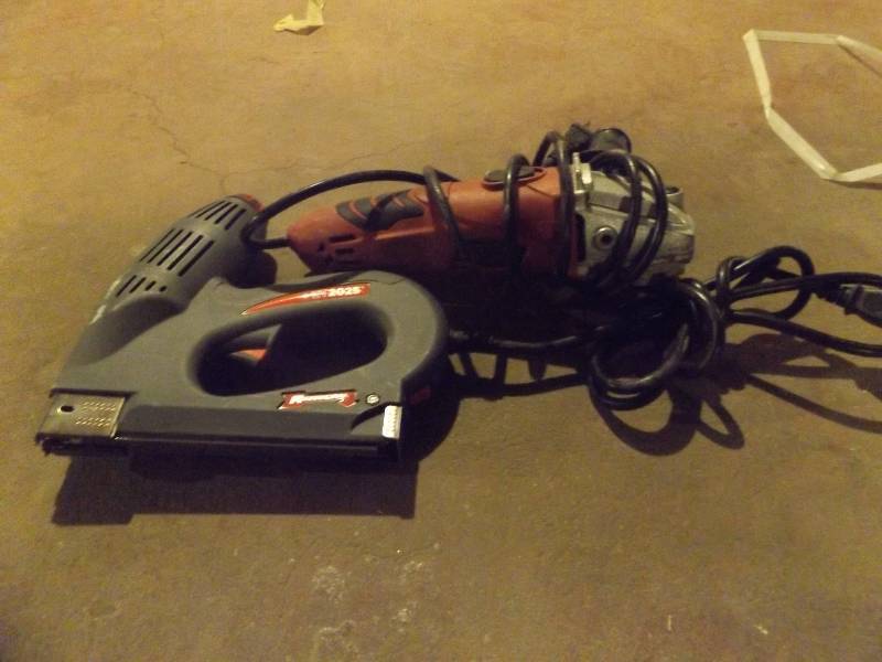 Arrow electric stapler and tool shop grinder
