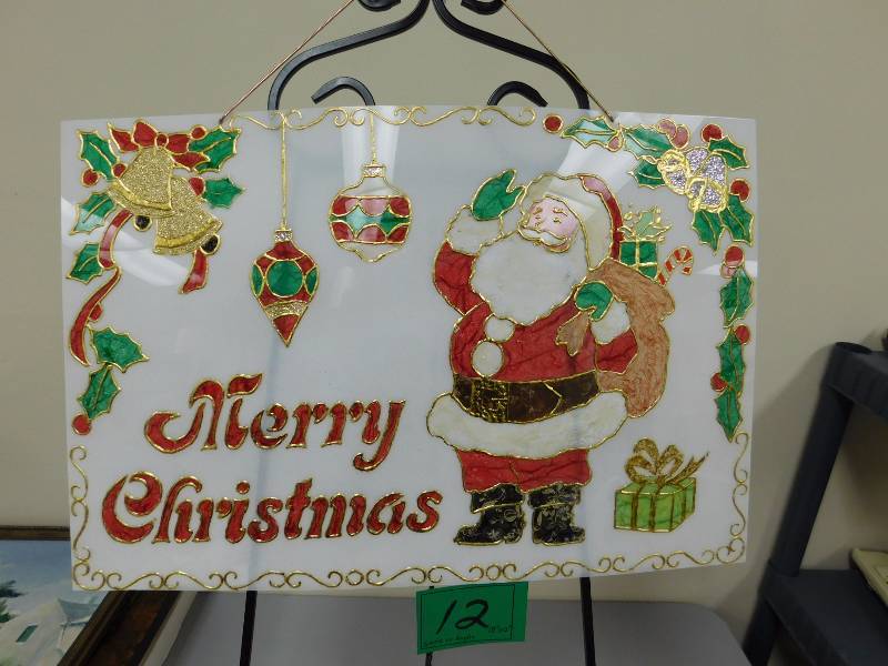 lot 12 image: Santa on acrylic wall decoration