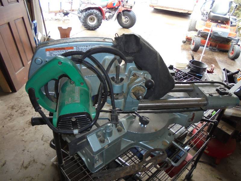 lot 30 image: Hitachi Compound Miter Slide Saw