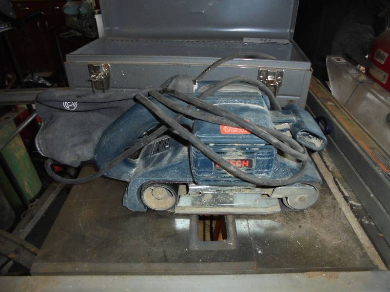 lot 41 image: Bosch Belt Sander in Tool Box