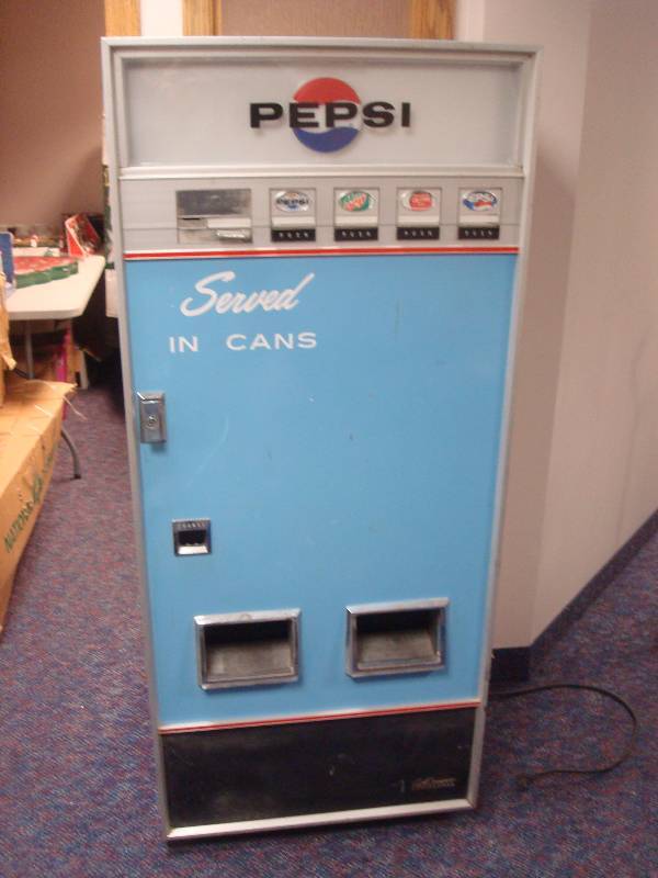 Vintage Pepsi Cola Can Pop Machine, Used, Untested For Working Condition, Has Wear, No Key