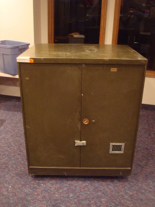 Vintage All-Steel Cabinet, No Key, On Wheels
