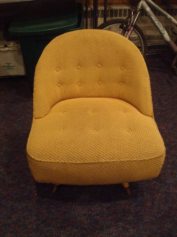 Vintage Mid Century Stuffed Chair, Used, Shows Wear, From Daytons