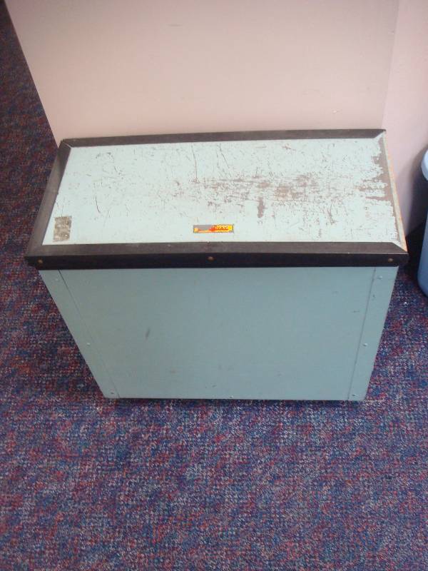 Small Heavy Duty Box, Used, Shows Wear, Heavy, On Wheels
