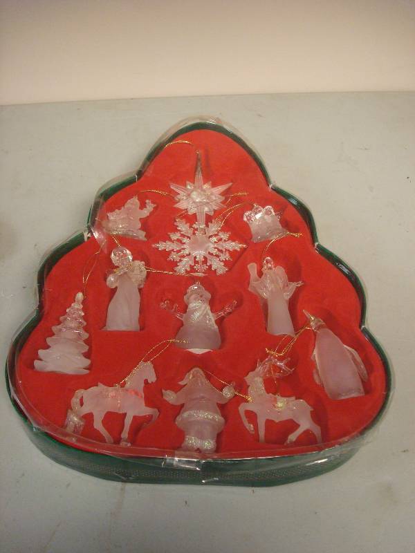 Lot OF Clear Christmas Ornaments