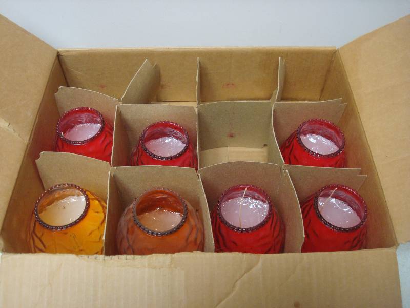 Lot Of Glass Candles, A Few Used